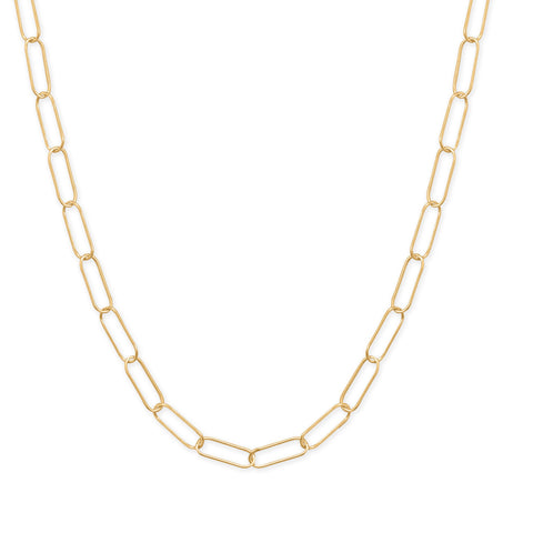 18" 14/20 Gold Filled Paperclip Necklace