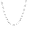 18" Rhodium Plated Paperclip Necklace