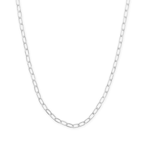 18" Smooth and Textured Link Necklace