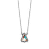 18" + 2" Oxidized Spiny Oyster and Turquoise Necklace