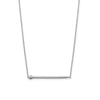 16" + 2" Rhodium Plated Nail Necklace