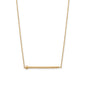 16" + 2" 14 Karat Gold Plated Nail Necklace