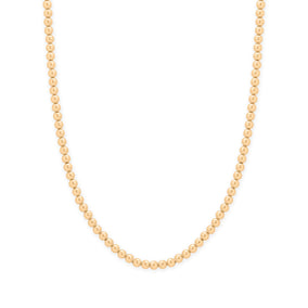 16" + 2" 4mm 14/20 Gold Filled Bead Necklace