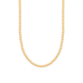 16" + 2" 5mm 14/20 Gold Filled Bead Necklace