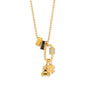 Dainty 14 Karat Gold Plated CZ Detailed Flower Charm