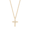 16" + 2" 14 Karat Gold Plated Lab Grown Diamond Cross Necklace