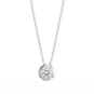 16" + 2" Rhodium Plated Floating 6mm Lab Grown Diamond Slide Necklace