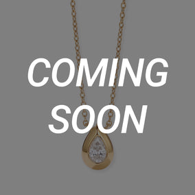 16" + 2" 14 Karat Gold Plated Pear Lab Grown Diamond Necklace