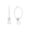 Rhodium Plated CZ Birthstone Wheel Bead Charms (January-December)