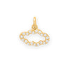 Dainty 14 Karat Gold Plated CZ Cloud Outline Charm