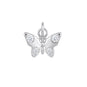 Dainty Rhodium Plated CZ Butterfly Charm