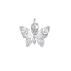 Dainty Rhodium Plated CZ Butterfly Charm