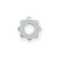 Rhodium Plated Synthetic Opal Wheel Bead Charm