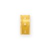 14 Karat Gold Plated Yellow Enamel Inlay Dotted Wheel Bead Charm