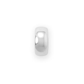 Rhodium Plated 3.5mm Wheel Bead Charm