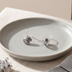 Faceted Pear Tourmalated Quartz Drop Earrings