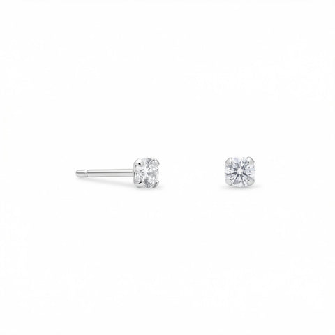 3mm CZ Stud Earrings