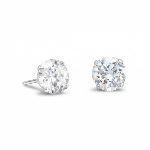 7mm CZ Stud Earrings