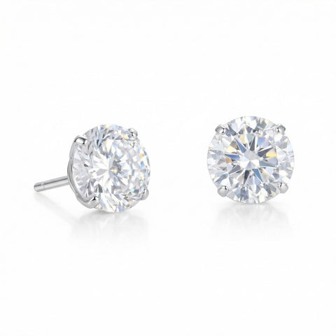 8mm CZ Stud Earrings