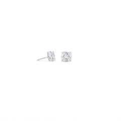 3mm CZ Square Earrings