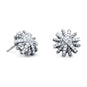 Domed CZ Starburst Earrings