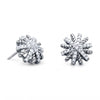 Domed CZ Starburst Earrings
