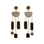14 Karat Gold Plated Multi Stone Post Earrings