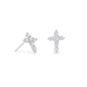 Small CZ Cross Stud Earrings