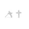 Small CZ Cross Stud Earrings