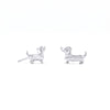 Cute Shiny Dachshund Stud Earrings