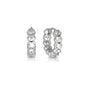 Rhodium Plated 10mm CZ Hoop Earrings