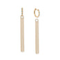 14 Karat Gold Plated Synthetic Turquoise Spike Hoop and Fringe Earrings