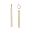 14 Karat Gold Plated Synthetic Turquoise Spike Hoop and Fringe Earrings