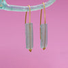 Gold Filled Ancient Roman Glass Bar Wire Earrings