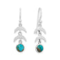 Turquoise Crescent Drop Earrings