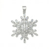 Rhodium Plated CZ Snowflake Pendant