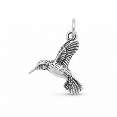 Silver or Gold 3D Hummingbird Charm