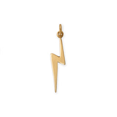 Silver or Gold Lightning Bolt Charm