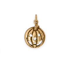 Silver or Gold Jack-O-Lantern Charm