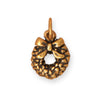 Silver or Gold Wreath Charm