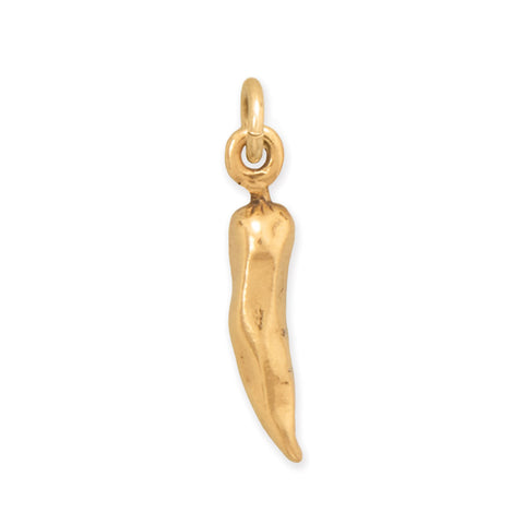Silver or Gold 3D Chile Pepper Charm