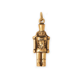 Silver or Gold 3D Cute Nutcracker Charm
