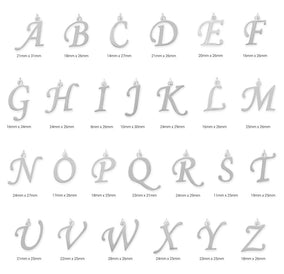 Large Polished Letter Initial Pendant Series (A-Z)