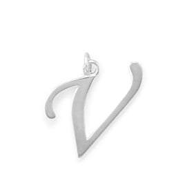 Large Polished Letter Initial Pendant Series (A-Z)