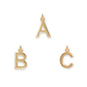 14 Karat Gold Plated Polished Letter Initial Charm Series (A-Z)