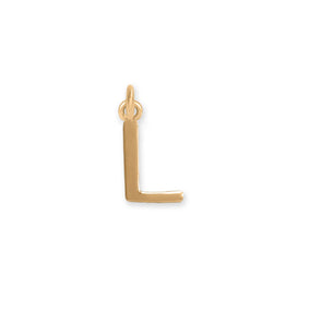 14 Karat Gold Plated Polished Letter Initial Charm Series (A-Z)