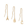 14 Karat Gold Plated Initial Threader Earrings (A-Z)