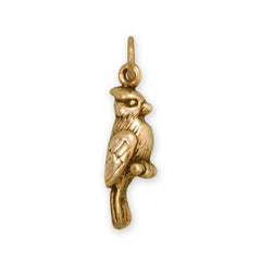 Silver or Gold 3D Pretty Cardinal Bird Charm