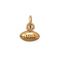 Silver or Gold Small 3D Football Charm