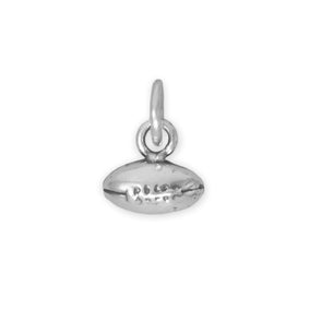 Silver or Gold Small 3D Football Charm